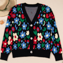 Zariah Print Short Cardigan Sweater