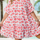  Zariah Ruffled Half Sleeve PLUS Dress