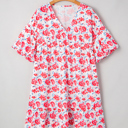  Zariah Ruffled Half Sleeve PLUS Dress