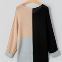  Zayla Block Knit Loose Sweater