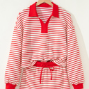  Zaylee Collared Drop Shoulder Pullover