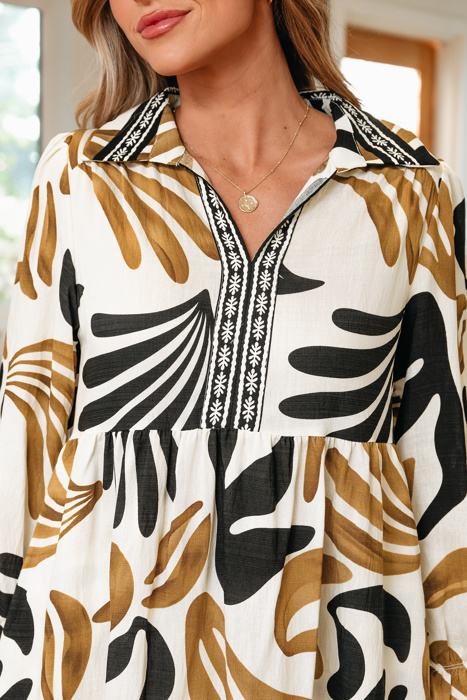 Zaylee Sleeve Ruffle Hem Dress