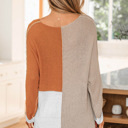  Zendaya Block Knit Loose Sweater