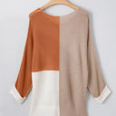  Zendaya Block Knit Loose Sweater