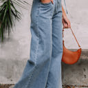  Zoe Medium Wash Super Wide Leg Denim Pants