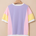  Zoe Patchwork Half Sleeve Oversized Top