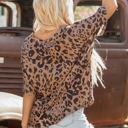  Zoey Leopard Print Half Sleeve Oversized Top