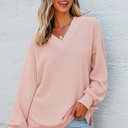 Fushia Medium Zoey Sleeve Knit top Long Sleeve Top