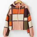  Zoey Waffle Knit Drawstring Mock Neck Sweater