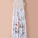  Zora Striped Floral Sleeveless Maxi Dress with Pocket