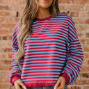  Zuri Ribbed Trim Oversize Sweatshirt