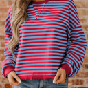  Zuri Ribbed Trim Oversize Sweatshirt