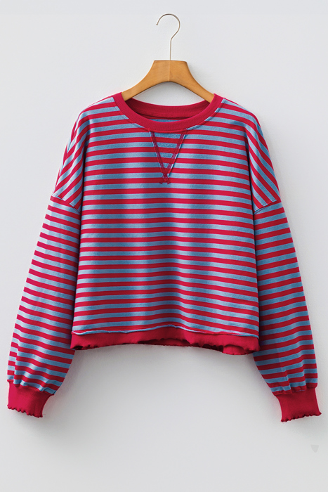 Zuri Ribbed Trim Oversize Sweatshirt