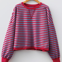  Zuri Ribbed Trim Oversize Sweatshirt
