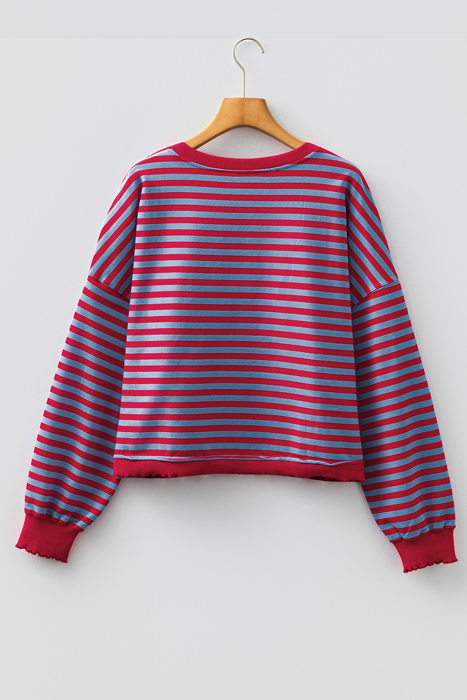 Zuri Ribbed Trim Oversize Sweatshirt