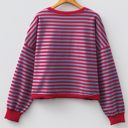  Zuri Ribbed Trim Oversize Sweatshirt