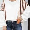 Zyla Contrast Stitching Oversize Sweatshirt