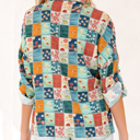  Zyla Up Sleeve Shift Blouse