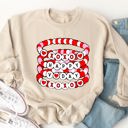 Large Tan Happy V-day Beaded Bracelets Graphic Sweatshirt