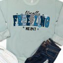  Literally Freezing Lightening Bolt Graphic Sweatshirt