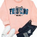  Literally Freezing Lightening Bolt Graphic Sweatshirt