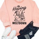 Large Peach I’m Having A Meltdown Graphic Sweatshirt