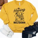 Small Yellow I’m Having A Meltdown Graphic Sweatshirt