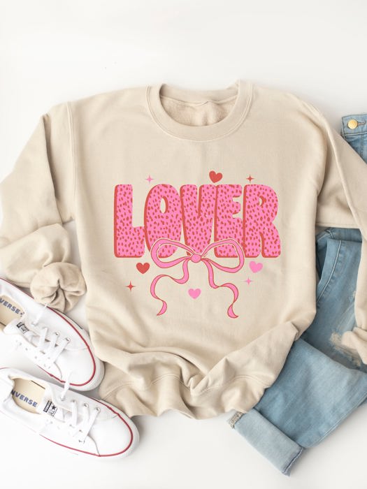 Lover Bow Graphic Sweatshirt