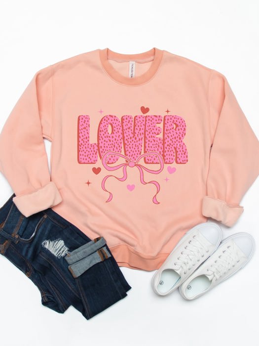 Lover Bow Graphic Sweatshirt