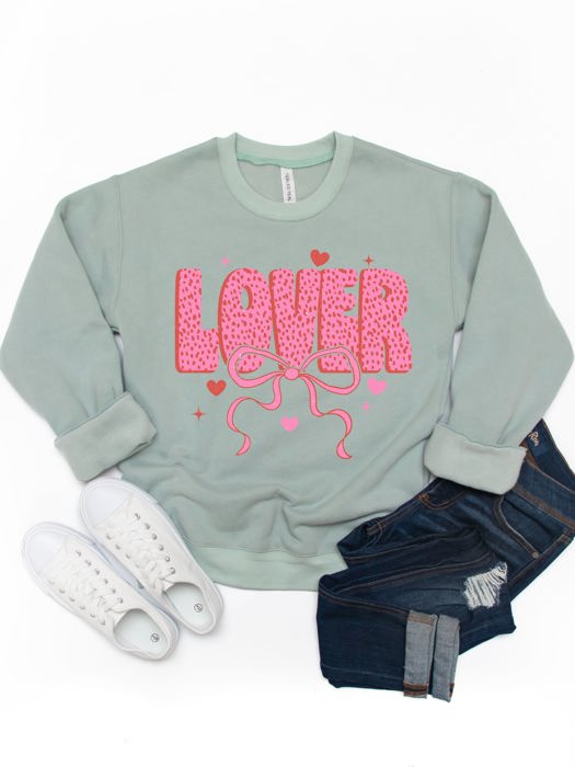 Lover Bow Graphic Sweatshirt