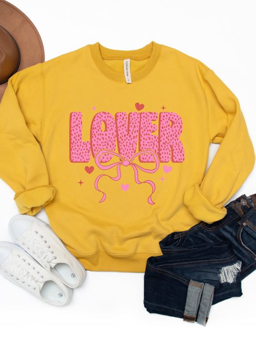 Lover Bow Graphic Sweatshirt