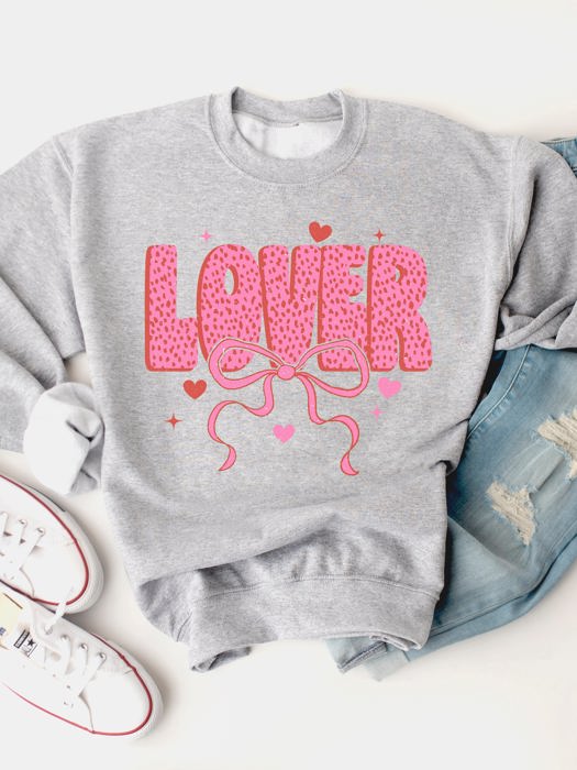 Lover Bow Graphic Sweatshirt