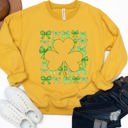 Medium Yellow Clover & Bows Graphic Sweatshirt