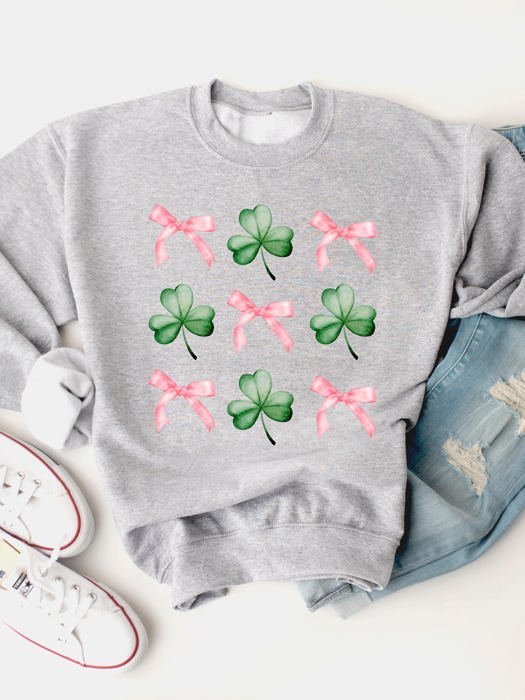 Bows & Clovers Graphic Sweatshirt