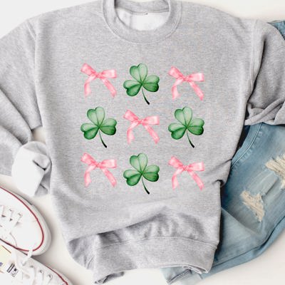 Bows & Clovers Graphic Sweatshirt