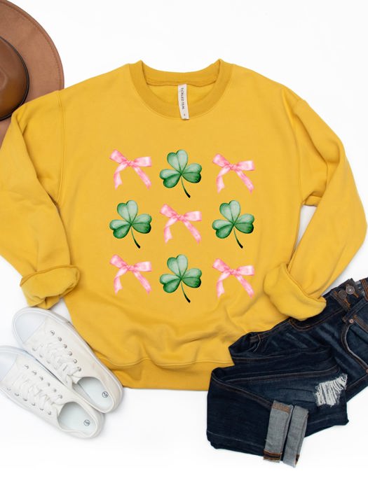 Bows & Clovers Graphic Sweatshirt