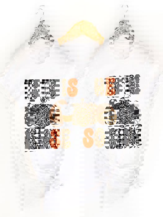 Tis The Season Fall Football Graphic Tee