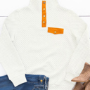 White Small Kennedy Quilted Pullover