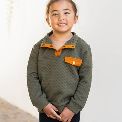 Little Girls Quilted Kennedy Pullover