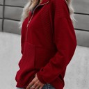 Red Medium Sofia Quilted Pullover