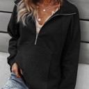 Black Medium Sofia Quilted Pullover