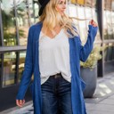 Blue Medium Margeau Soft Ribbed Cardigan