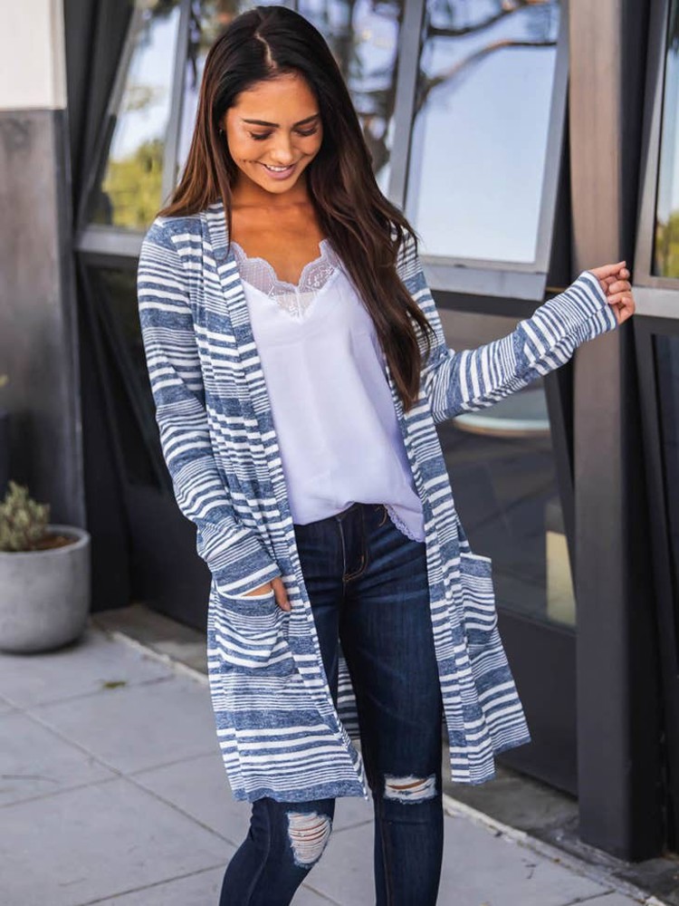 Skinny Stripe Zoey Cardigan