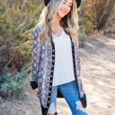 Snake Brown Large Animal Print Snap Front Cleo Cardigan