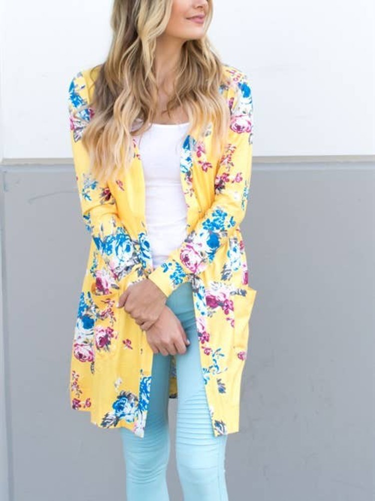 Floral Pocket Cardigan