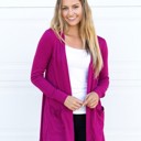 Red Large Long Sleeve Boyfriend Cardigan