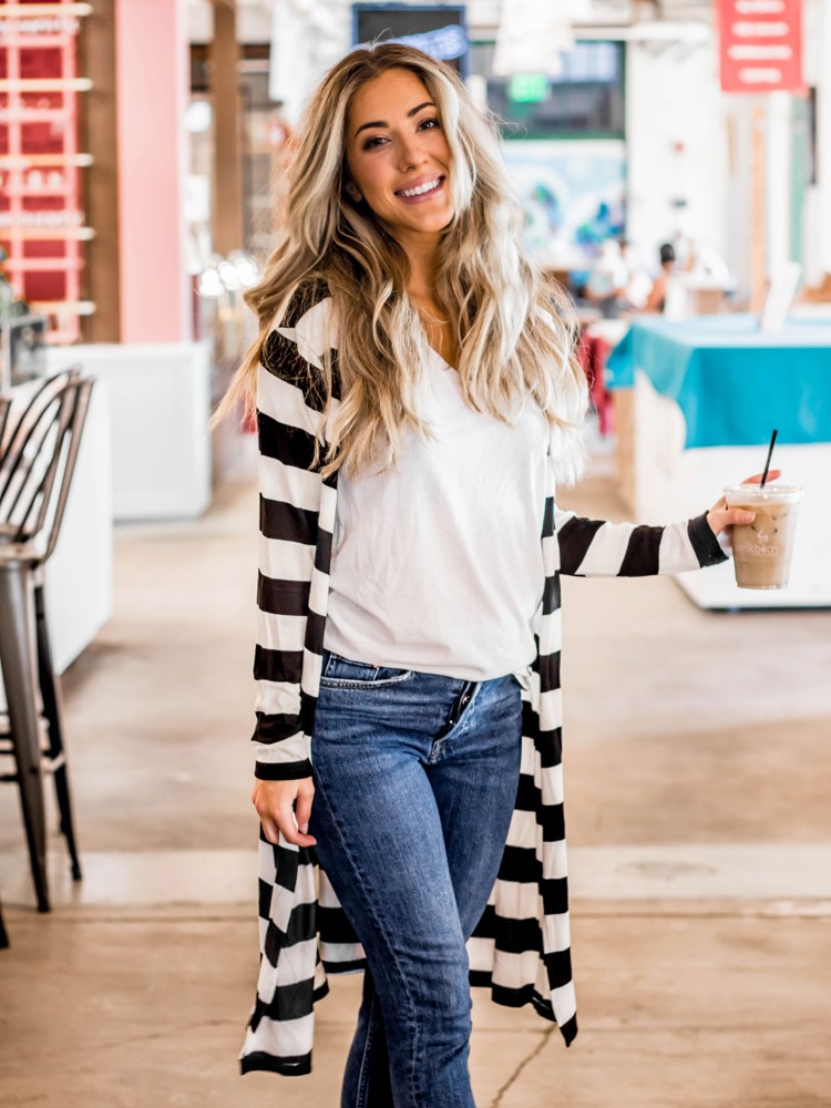 Thick Stripe Cardigan