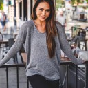 Small Gray Lightweight Knit Sweater