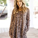  Animal Print Split Hem Rory Tunic