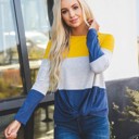 Blue Yellow Small Finley Twist Top